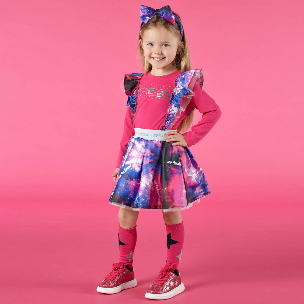 آدي-طقم تنورة لون زهري وبنفسجي | Childrensalon Outlet