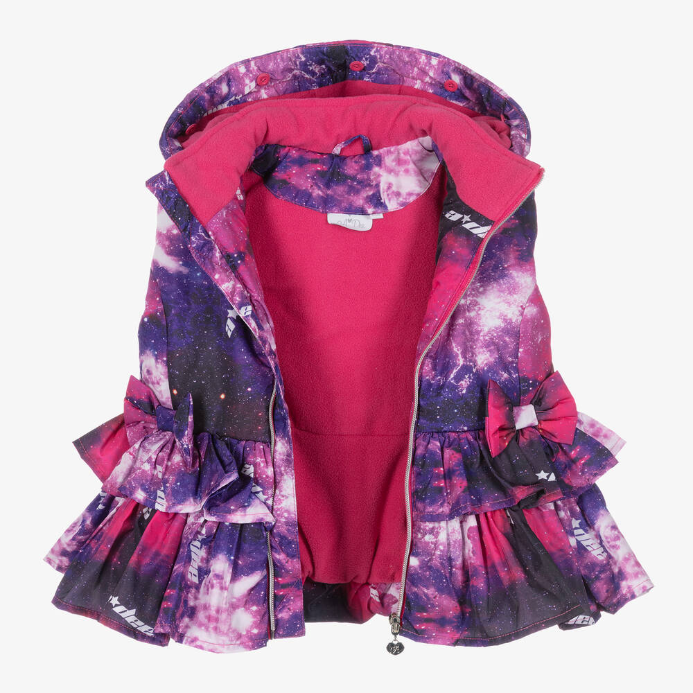 A Dee-Girls Pink & Purple Space Gilet | Childrensalon Outlet