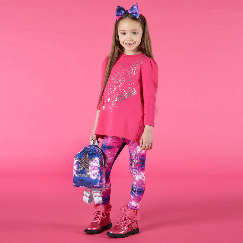 A Dee-Girls Pink & Purple Star Backpack (22cm) | Childrensalon Outlet
