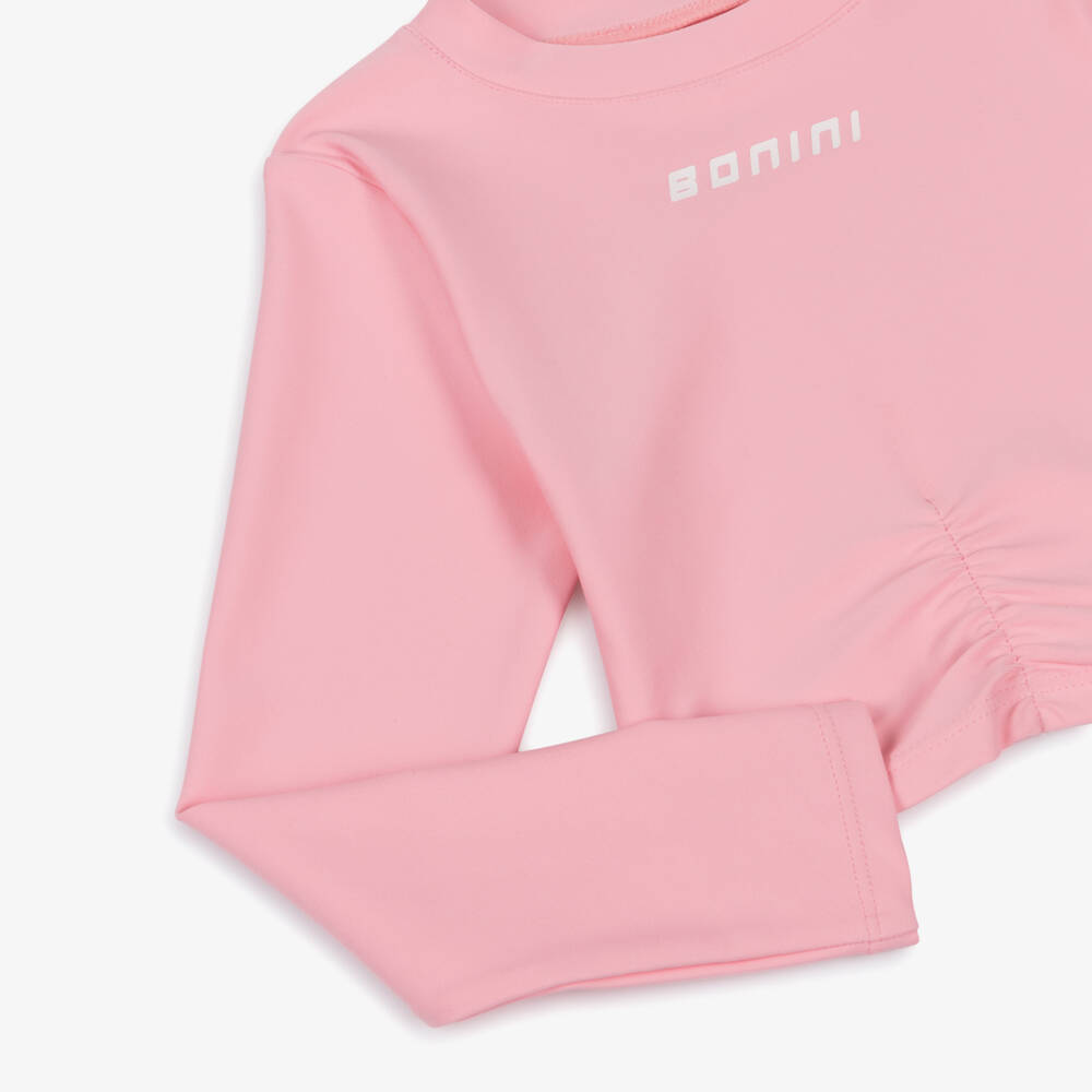 A Dee-Girls Pink Ruched Crop Top | Childrensalon Outlet