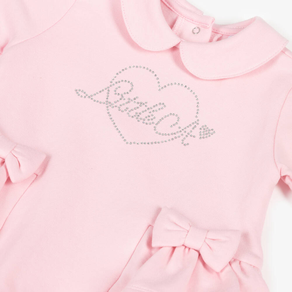 A Dee-Платье из хлопка с рюшами розовое для девочек | Childrensalon Outlet