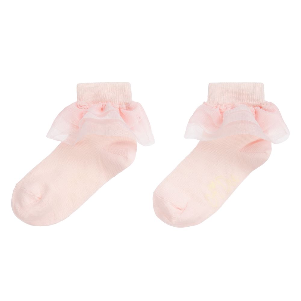 A Dee-Розовые носки с оборками для девочек | Childrensalon Outlet