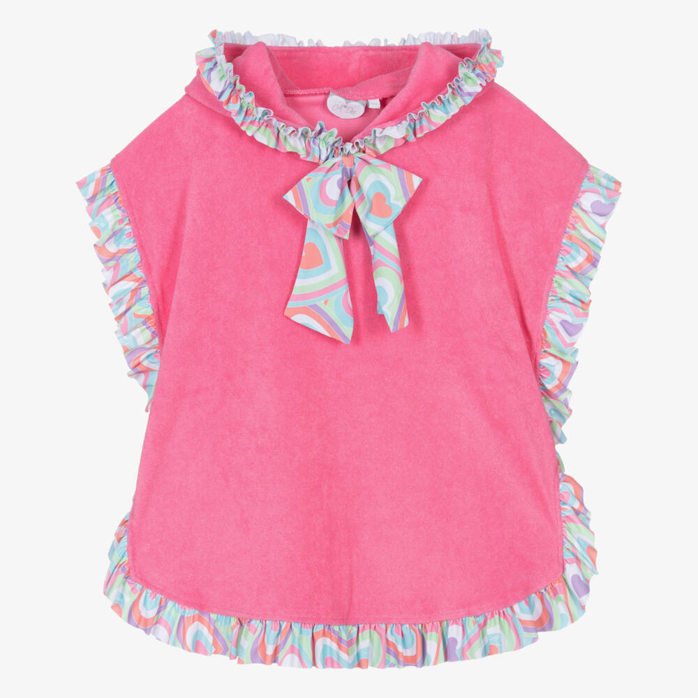 A Dee-رداء حمام وردي بغطاء للرأس للبنات | Childrensalon Outlet