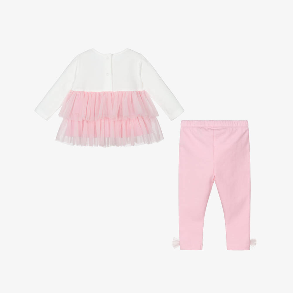 A Dee-Girls Pink Tulle Leggings Ensemble | Childrensalon Outlet
