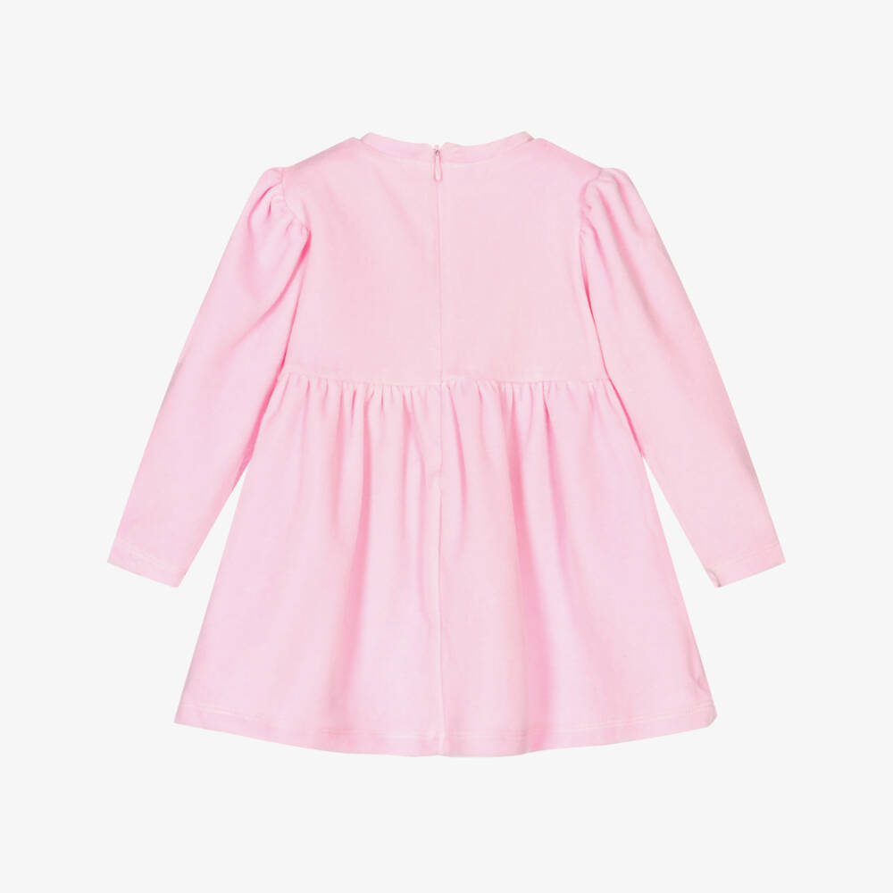 A Dee-Girls Pink Velour Dress | Childrensalon Outlet