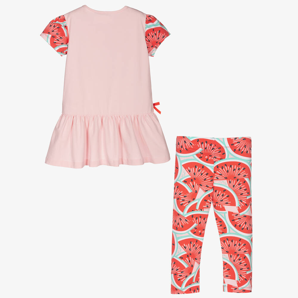 A Dee-Girls Pink Watermelon Leggings Set | Childrensalon Outlet