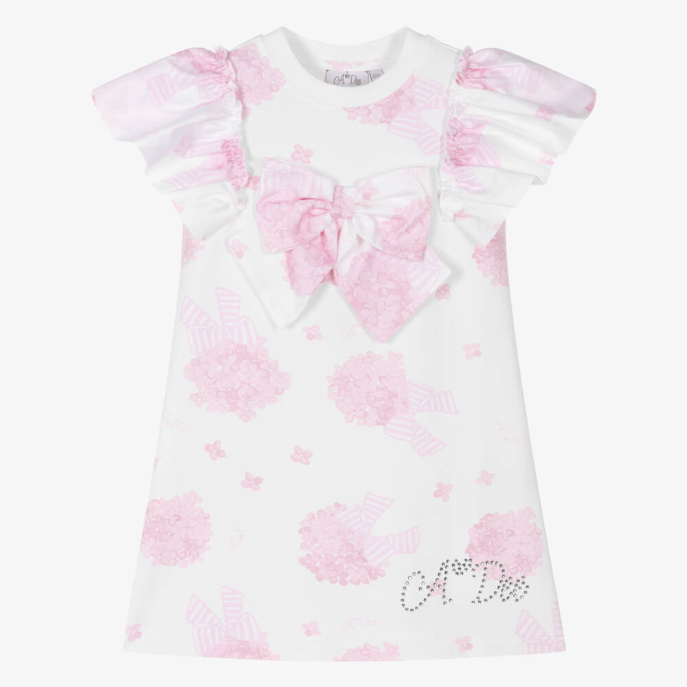 A Dee-Girls Pink & White Blossom Dress | Childrensalon Outlet