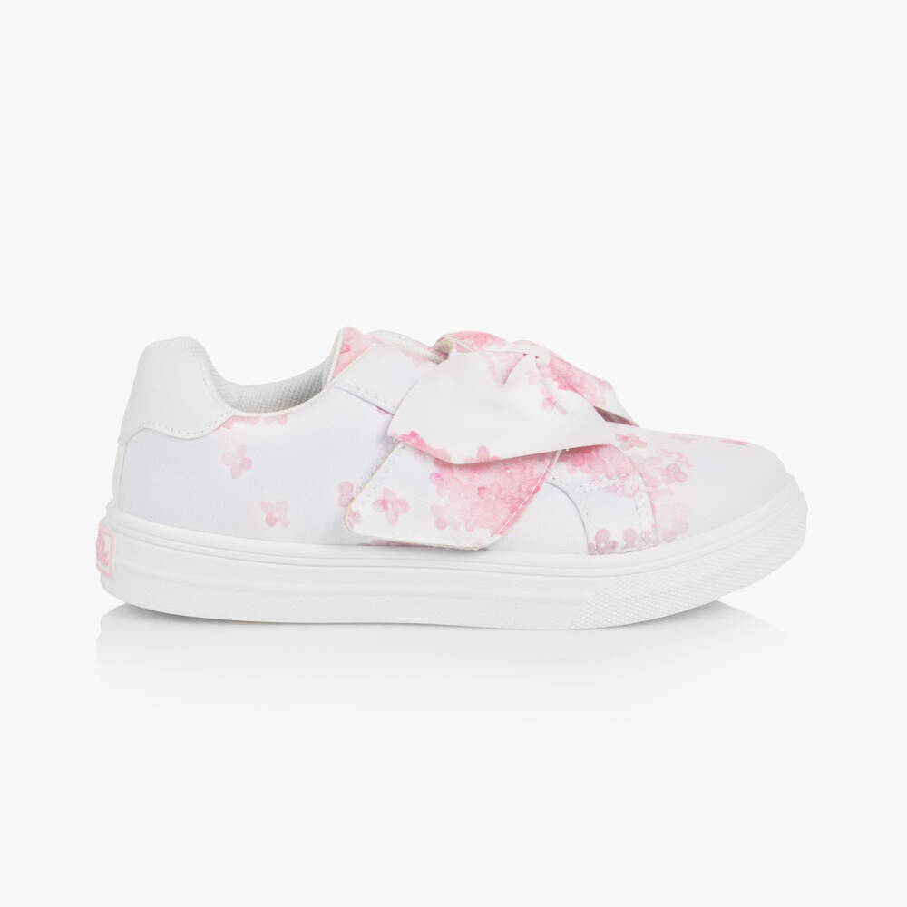 A Dee-Girls Pink & White Blossom Sneakers | Childrensalon Outlet