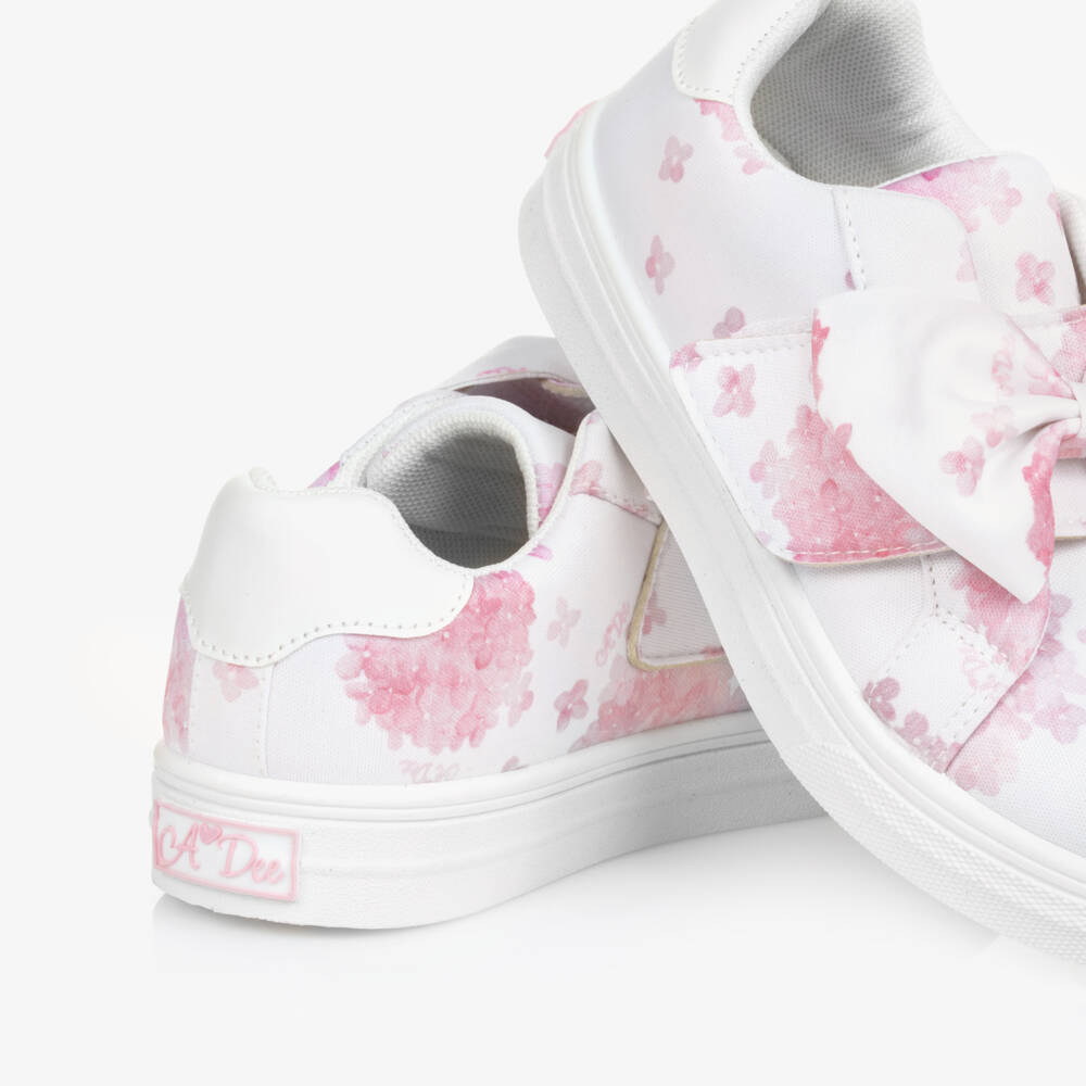 A Dee-Girls Pink & White Blossom Sneakers | Childrensalon Outlet