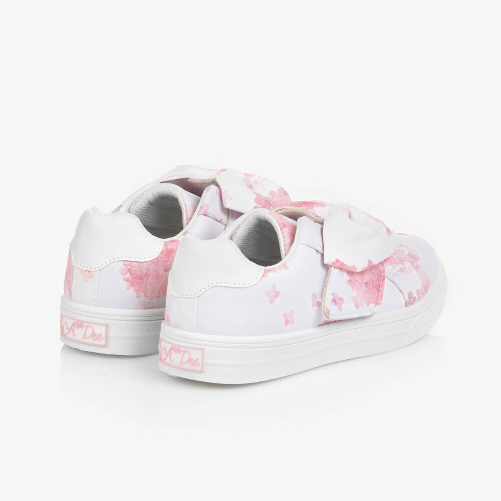 A Dee-Girls Pink & White Blossom Sneakers | Childrensalon Outlet