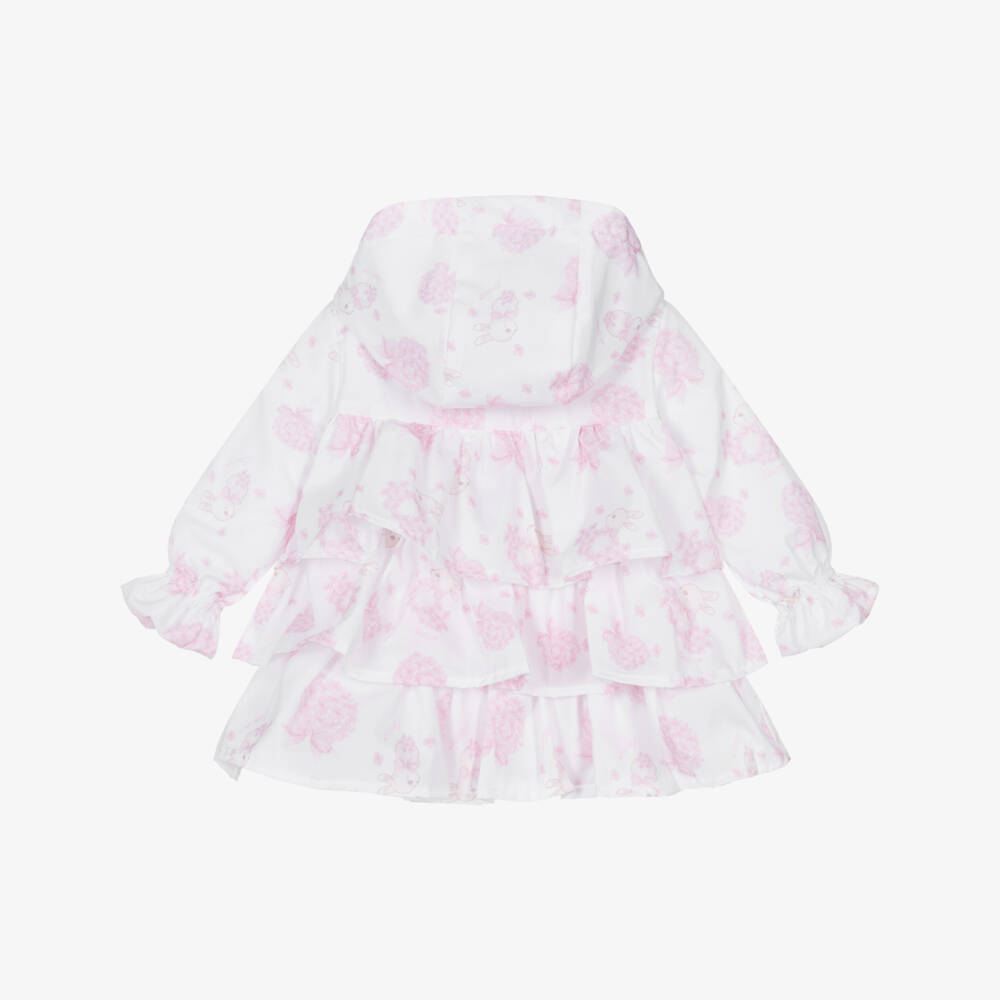 A Dee-Girls Pink & White Bunny Adventure Coat | Childrensalon Outlet