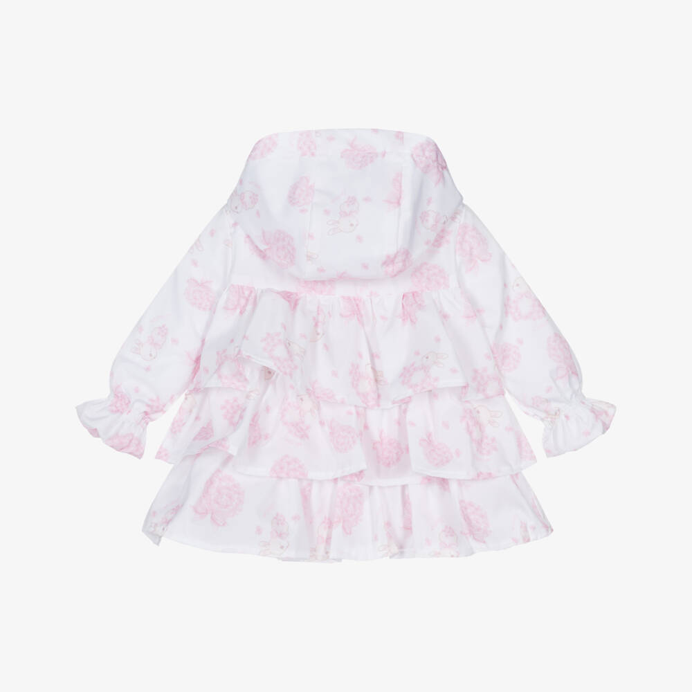 A Dee-Пальто для девочек розовое и белое с зайчиком | Childrensalon Outlet