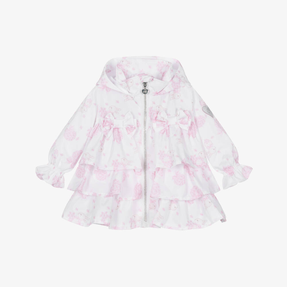 A Dee-Girls Pink & White Bunny Adventure Coat | Childrensalon Outlet