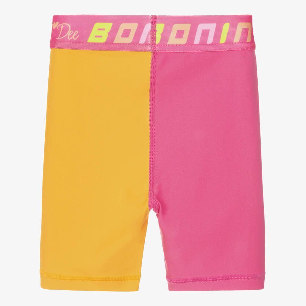 A Dee-Girls Pink & Yellow Cycle Shorts | Childrensalon Outlet