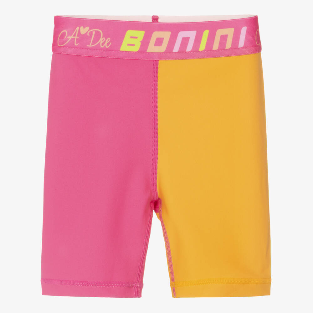 A Dee-Girls Pink & Yellow Cycle Shorts | Childrensalon Outlet