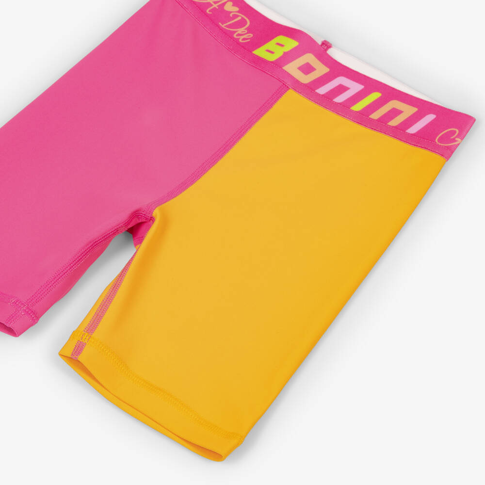 A Dee-Girls Pink & Yellow Cycle Shorts | Childrensalon Outlet