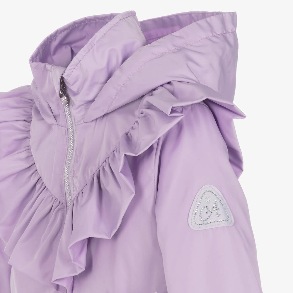 A Dee-معطف هودي لون بنفسجي للبنات | Childrensalon Outlet