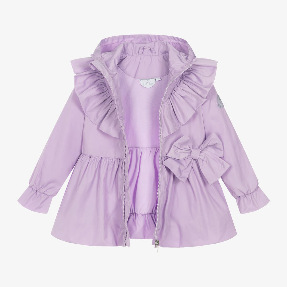 A Dee-معطف هودي لون بنفسجي للبنات | Childrensalon Outlet