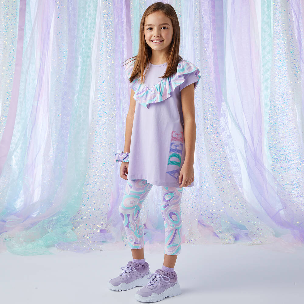 Purple cotton leggings store