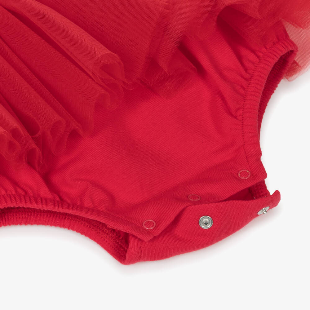 A Dee-Платье из красного и белого тюля для девочек | Childrensalon Outlet