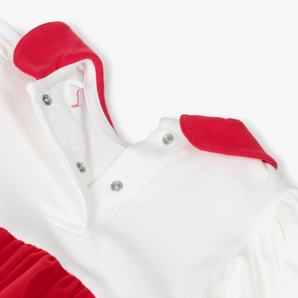 A Dee-Платье из красного и белого тюля для девочек | Childrensalon Outlet