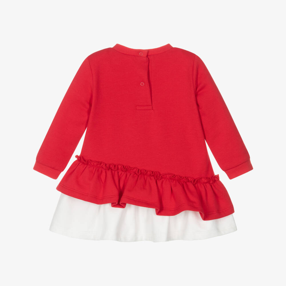 A Dee-Платье из хлопка с красным бантом для девочек | Childrensalon Outlet