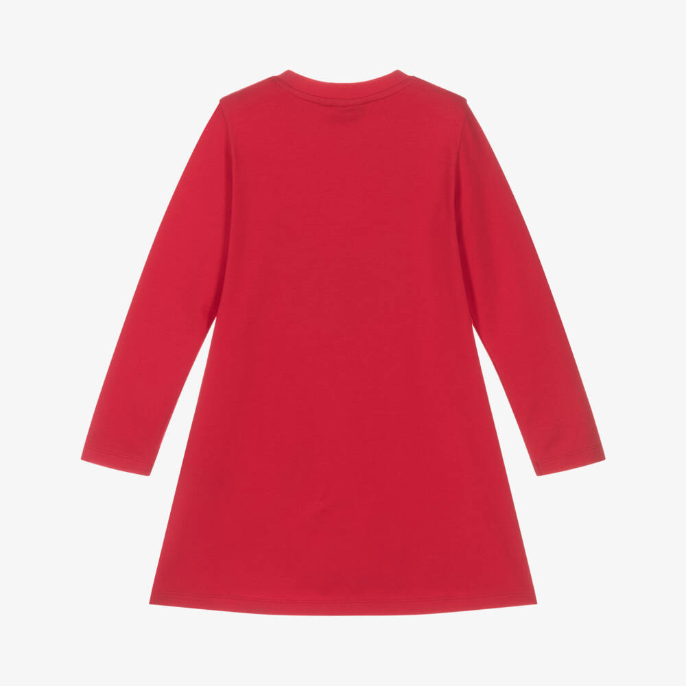 A Dee-Girls Red Cotton Crossbody Heart Bag Dress with Tulle Bow | Childrensalon Outlet