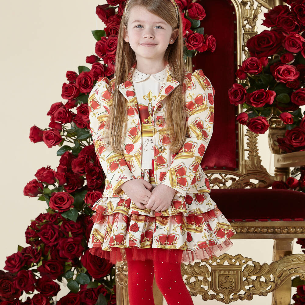 A Dee-Красные хлопковые колготки со стразами | Childrensalon Outlet