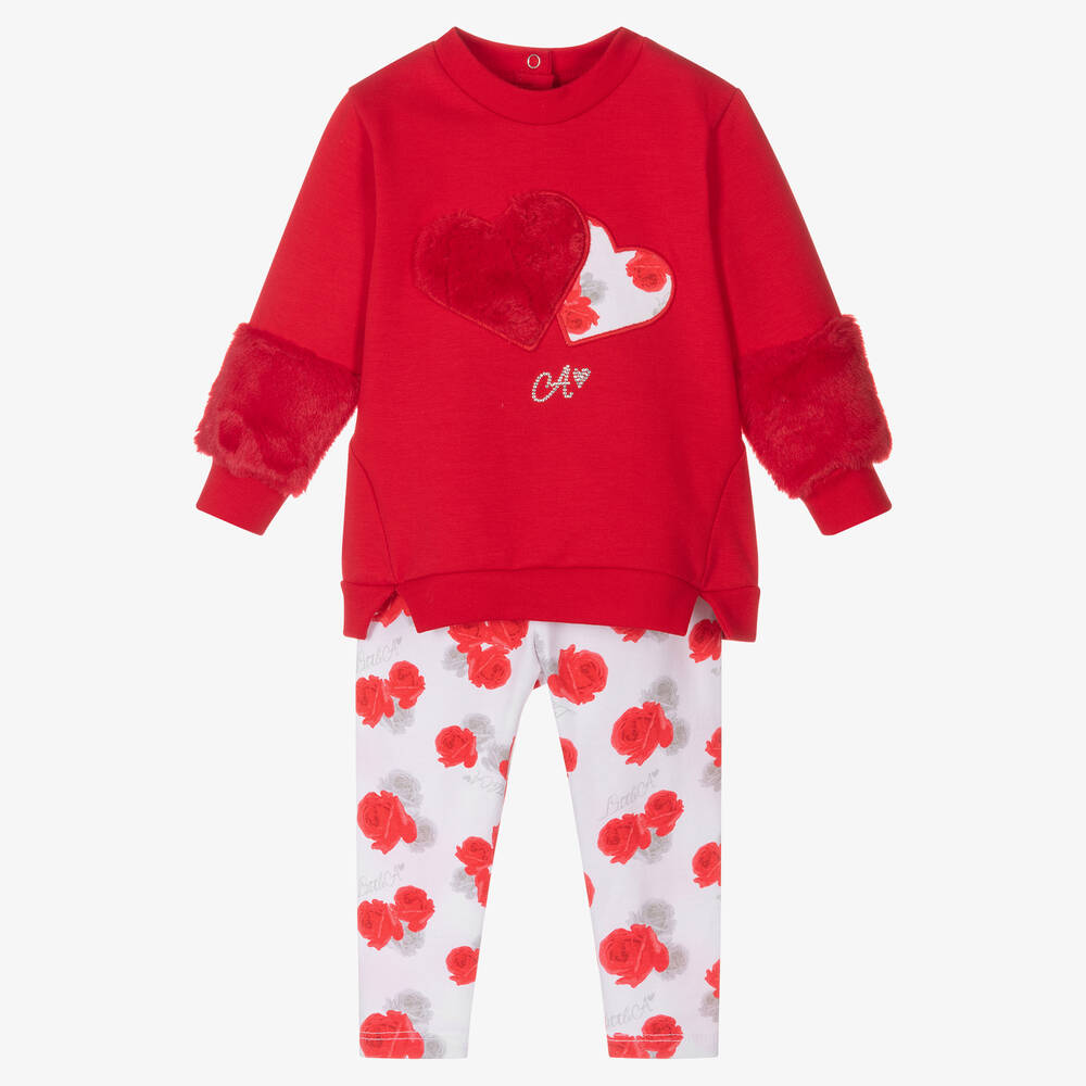 A Dee - Ensemble legging rouge fille | Childrensalon