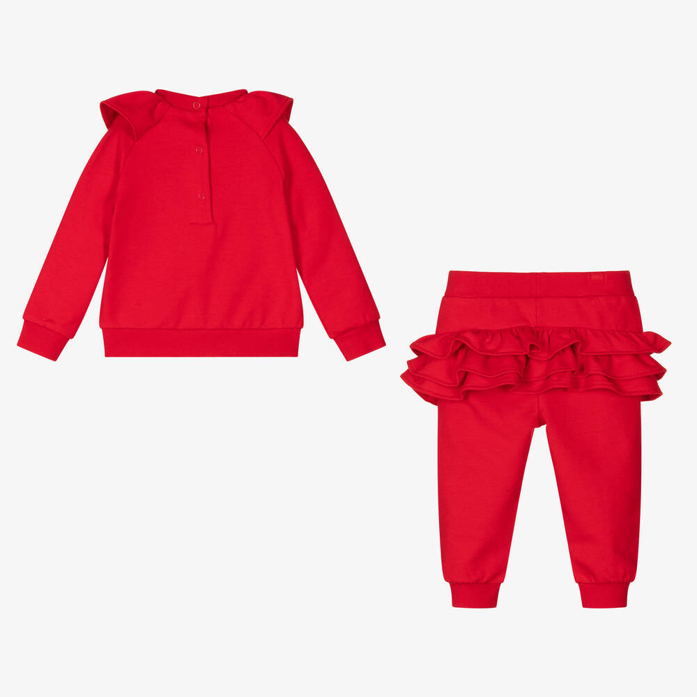 Filles A Papa Ladies Red Fleece Oversized Tracksuit Pants, Brand Size 3 ( Large) 16BIS - CHELSEA-S-RED 2002017031792 - Apparel - Jomashop