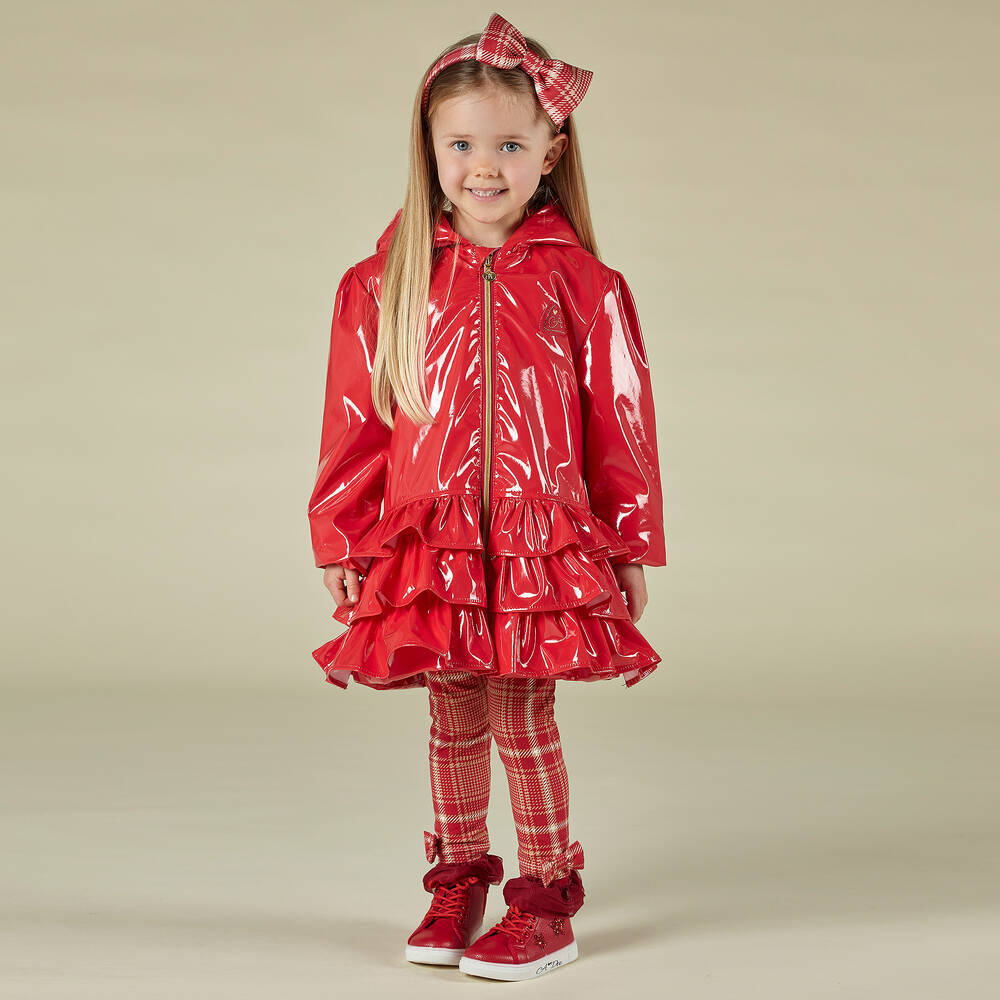Red girls raincoat store