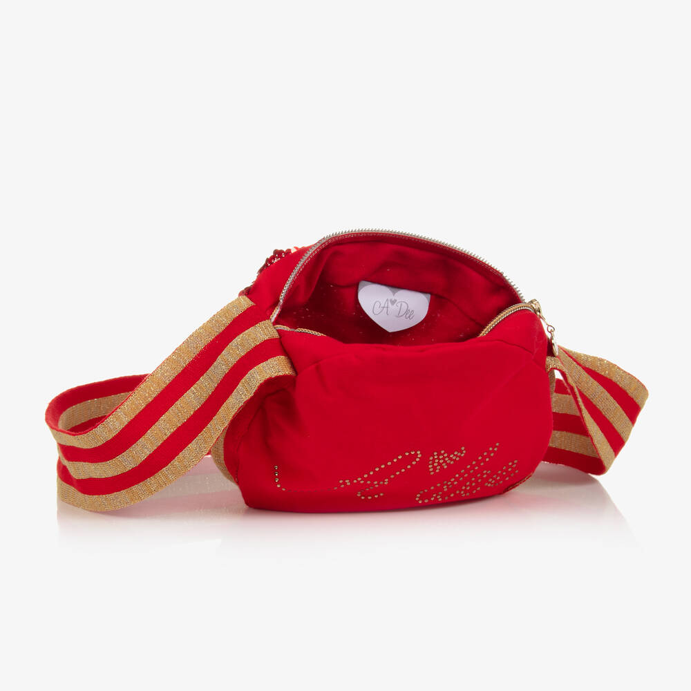 A Dee-Girls Red & Gold Sequin Bag (18cm) | Childrensalon Outlet