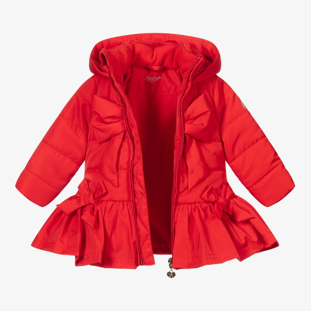 A Dee Manteau rouge capuche et n ud Fille Childrensalon Outlet