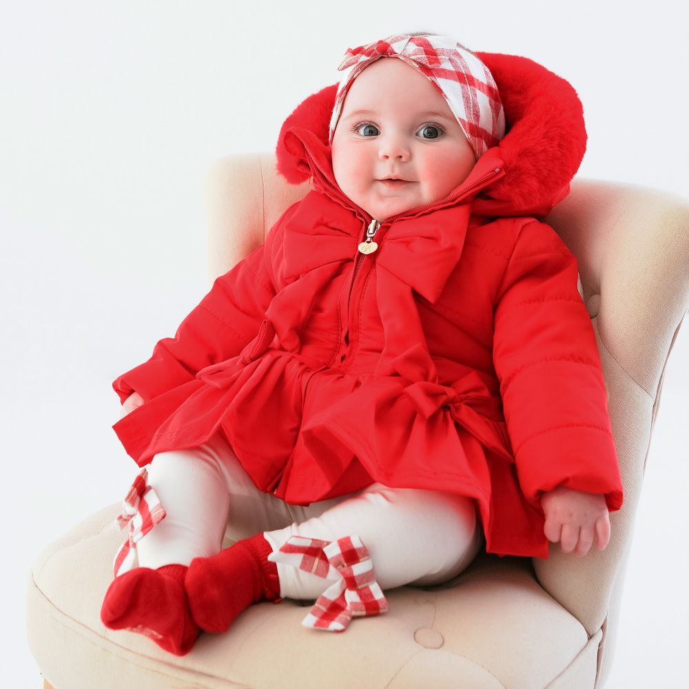Red coat with hood outlet