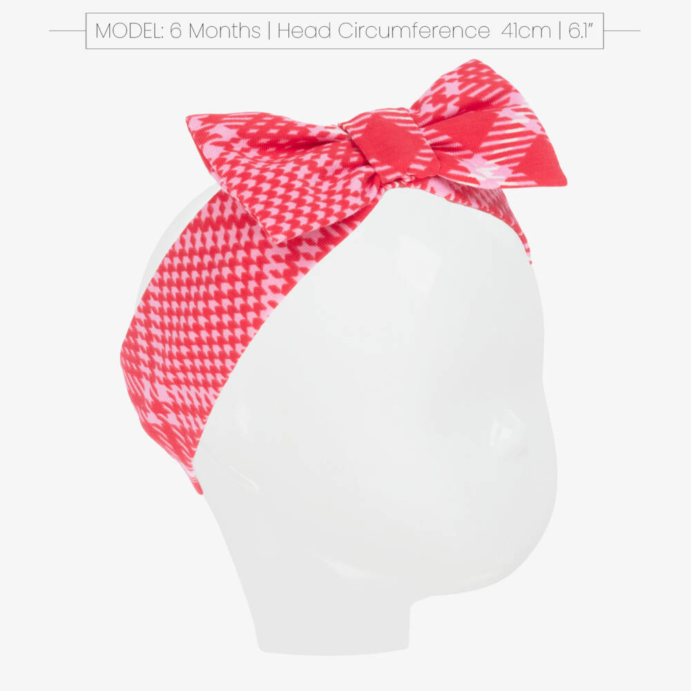 A Dee-Girls Red Houndstooth Bow Headband | Childrensalon Outlet