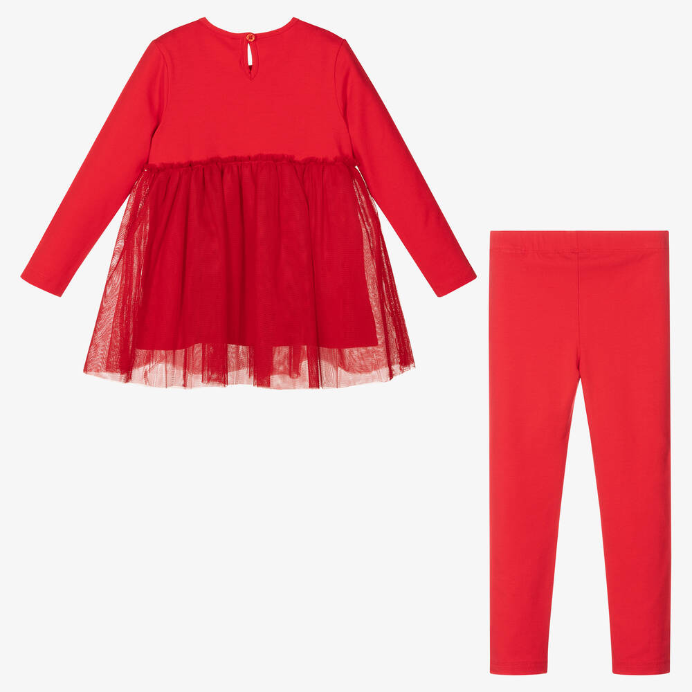 Legging rouge fille sale