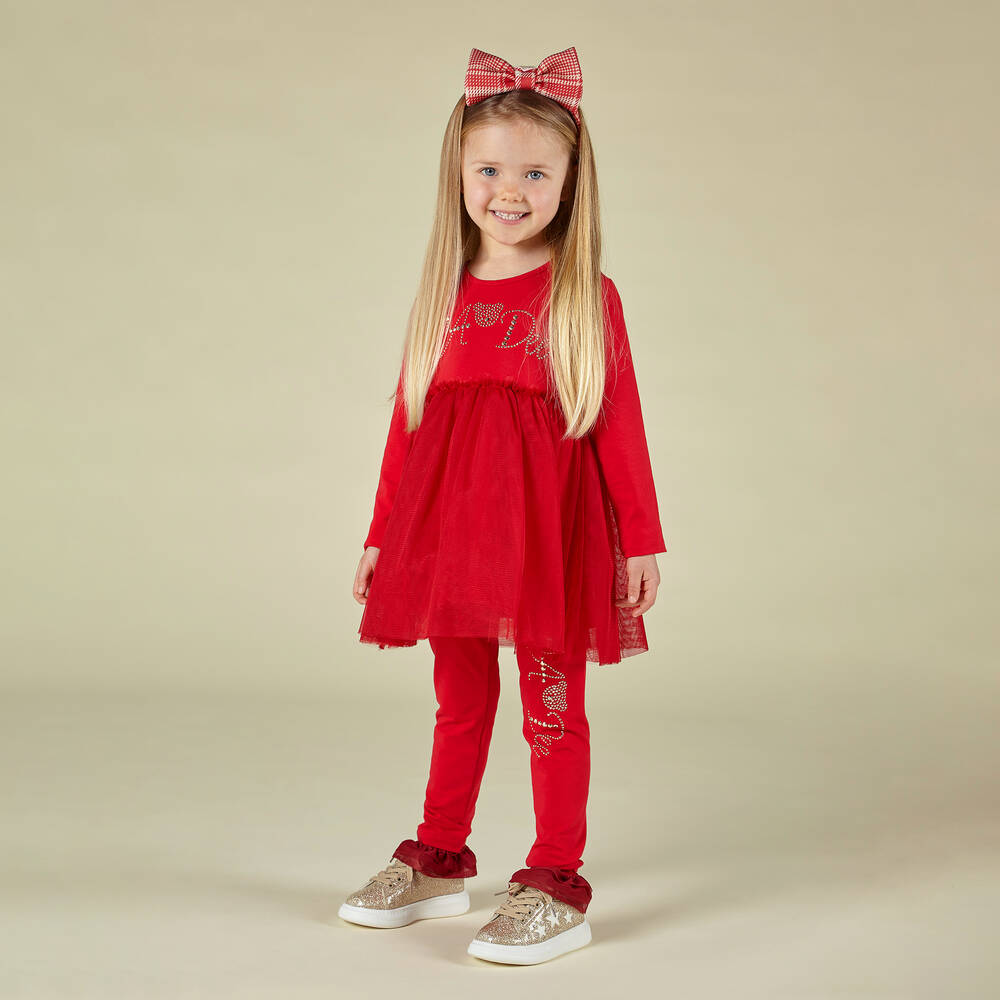 Legging 2025 rouge fille