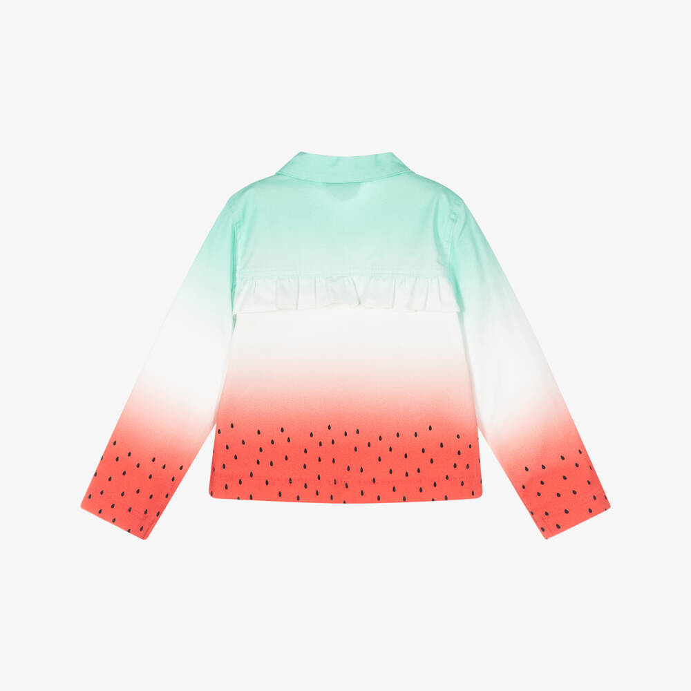 A Dee-Girls Red Ombré Cotton Jacket | Childrensalon Outlet