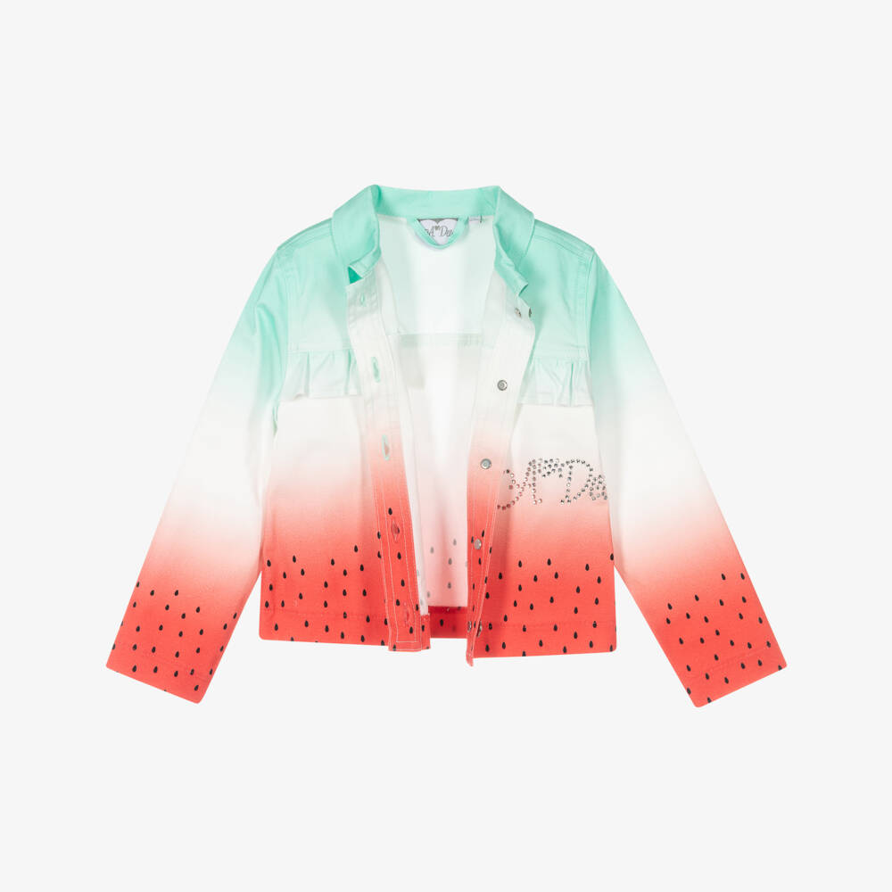 A Dee-Girls Red Ombré Cotton Jacket | Childrensalon Outlet