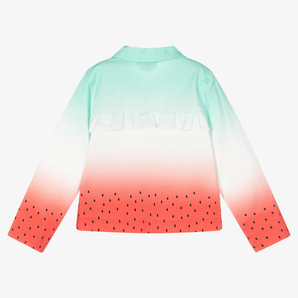 آدي-Girls Red Ombré Cotton Jacket | Childrensalon Outlet