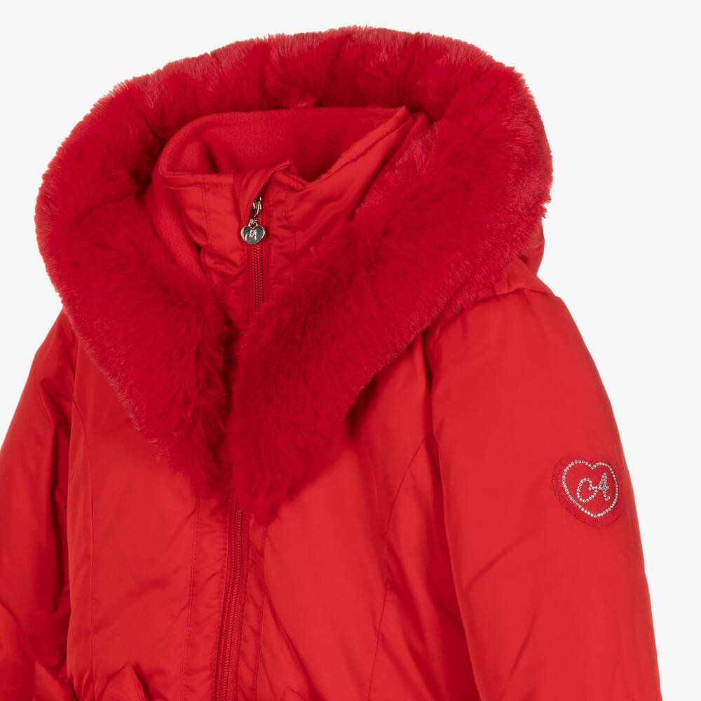 Red ruffle coat shop