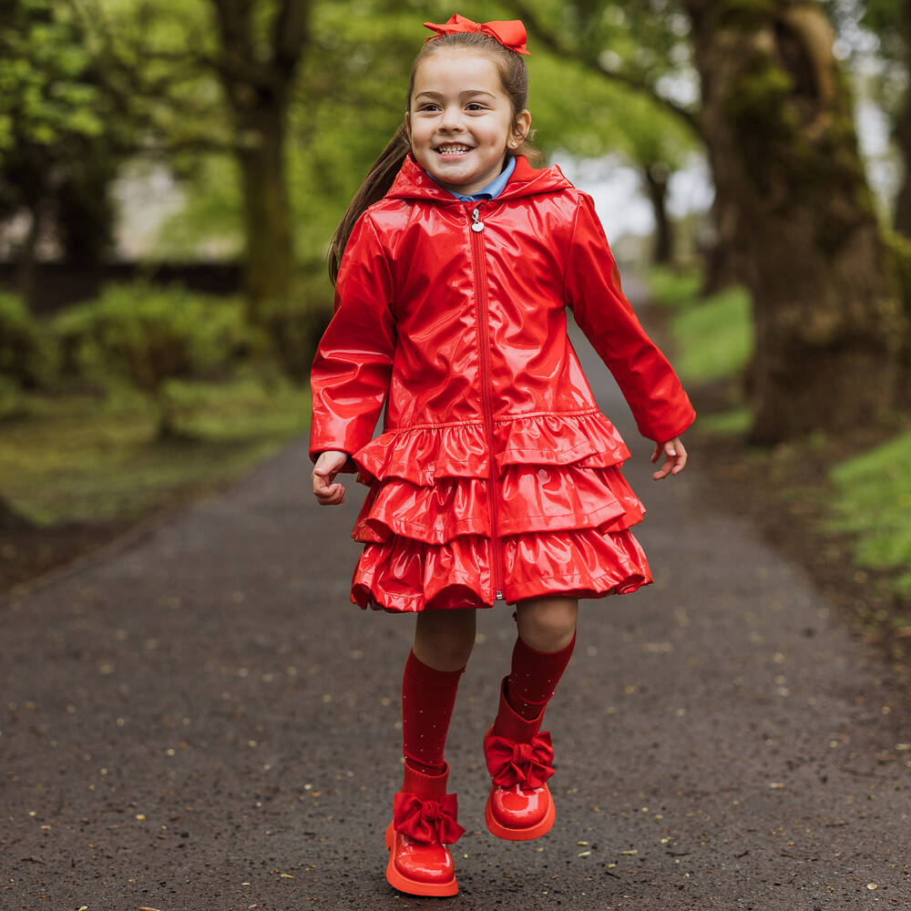 Kids red boots clearance