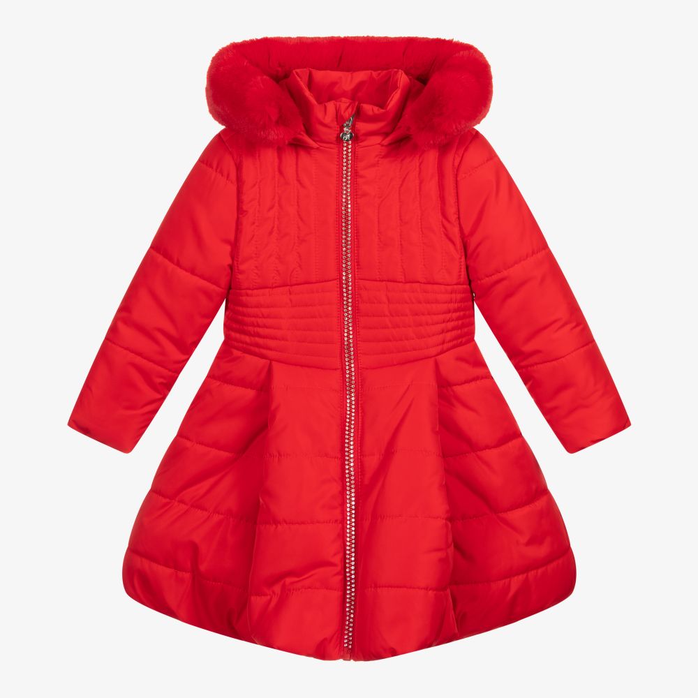 A Dee-Girls Red Puffer Coat | Childrensalon Outlet