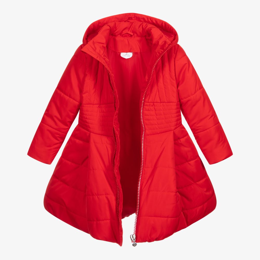 A Dee-Girls Red Puffer Coat | Childrensalon Outlet