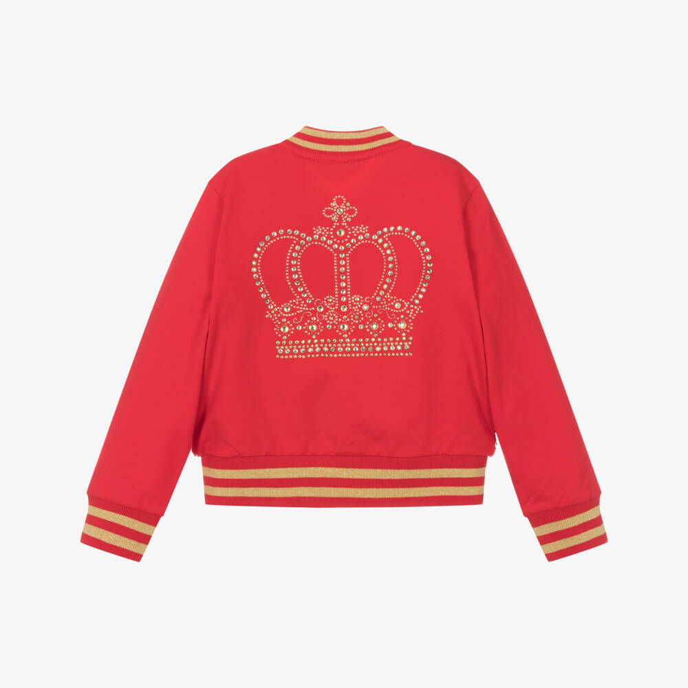 A Dee-Girls Red Sequin Zip-Up Top | Childrensalon Outlet
