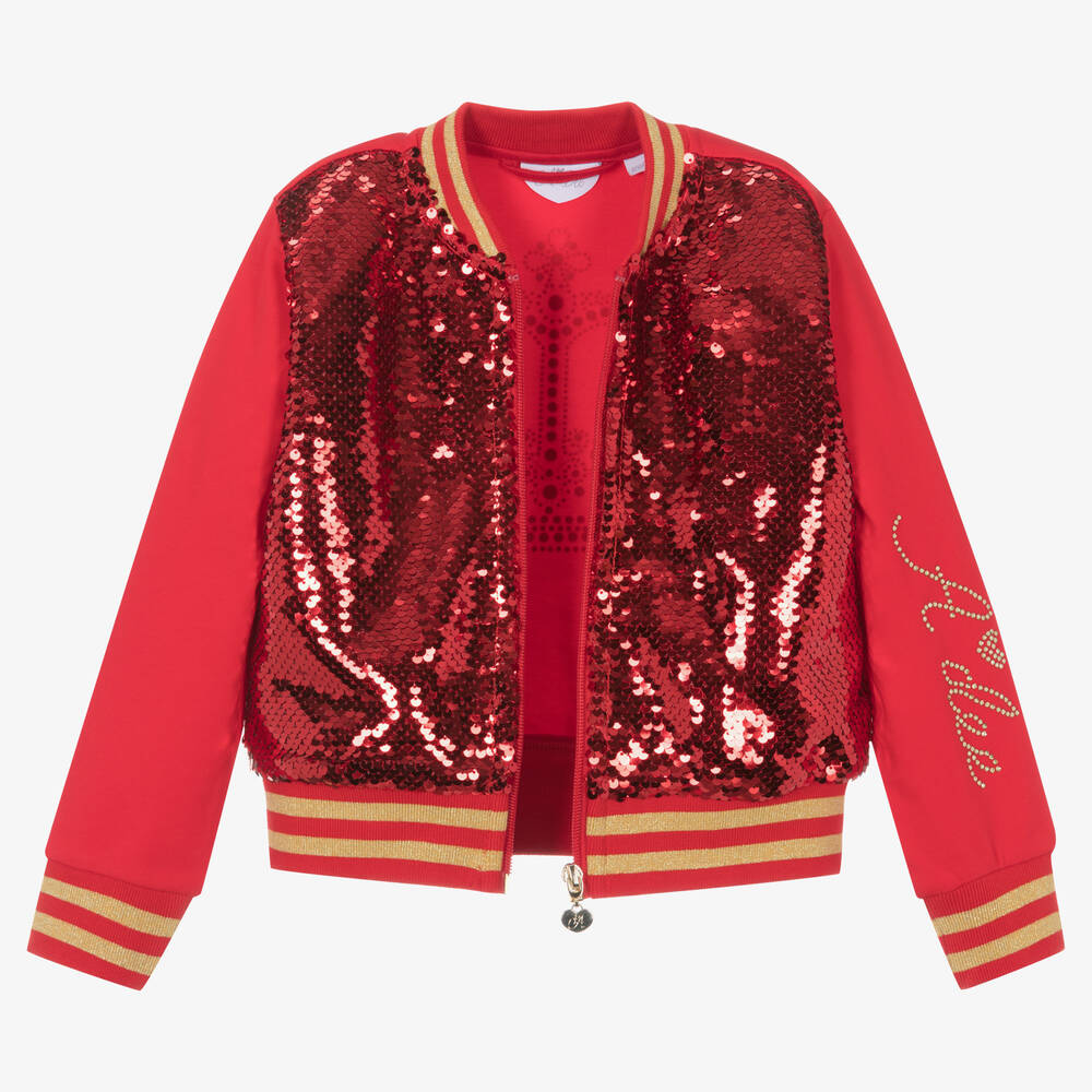 Childrens sequin bomber jacket deals
