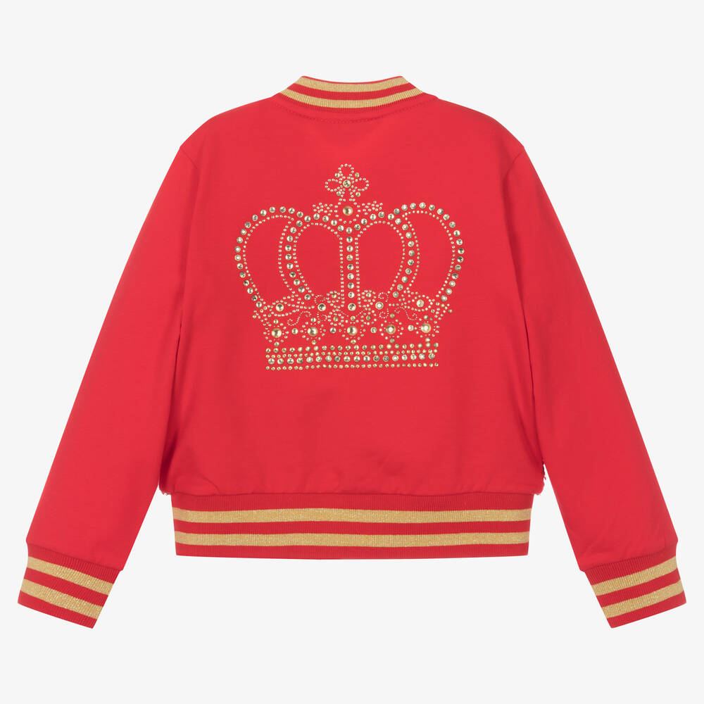 A Dee-Girls Red Sequin Zip-Up Top | Childrensalon Outlet