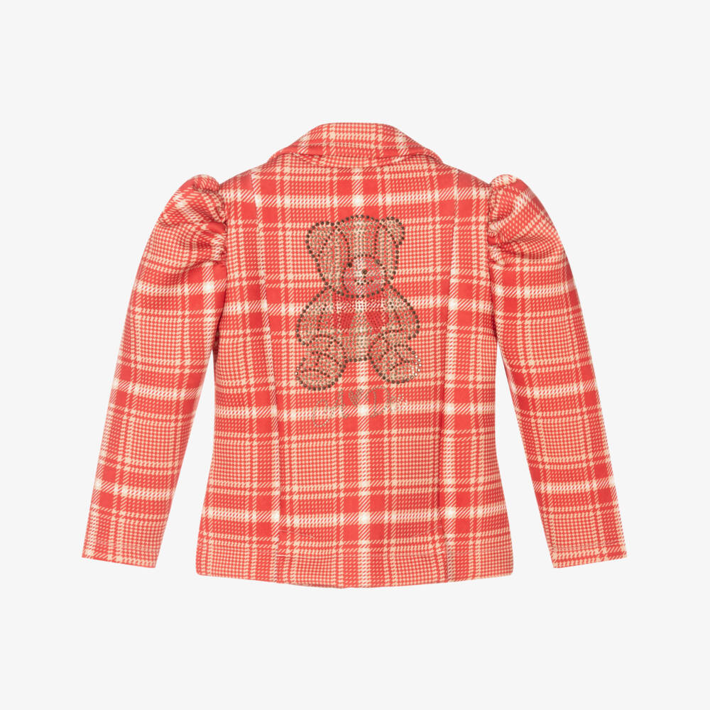 A Dee-Girls Red Tartan Blazer | Childrensalon Outlet