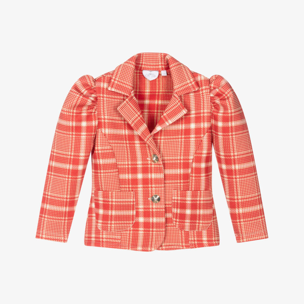 A Dee-Girls Red Tartan Blazer | Childrensalon Outlet