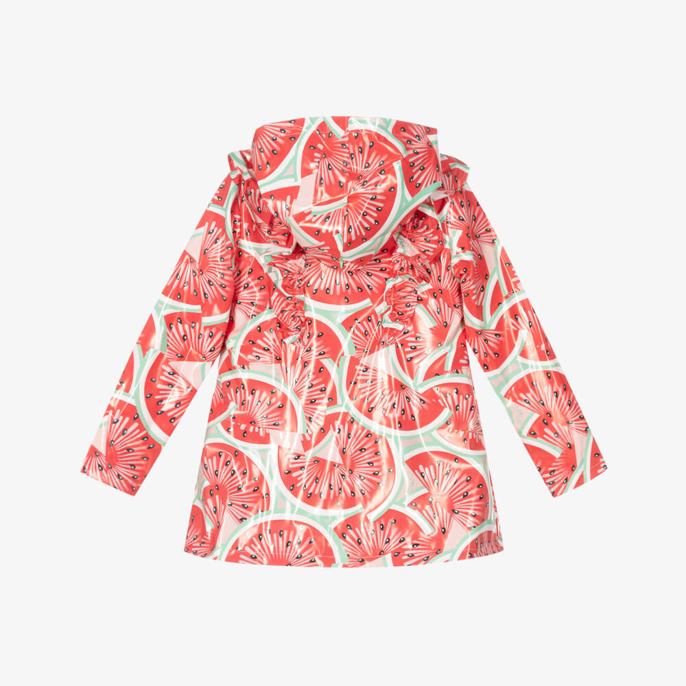 A Dee-Girls Red Watermelon Raincoat | Childrensalon Outlet
